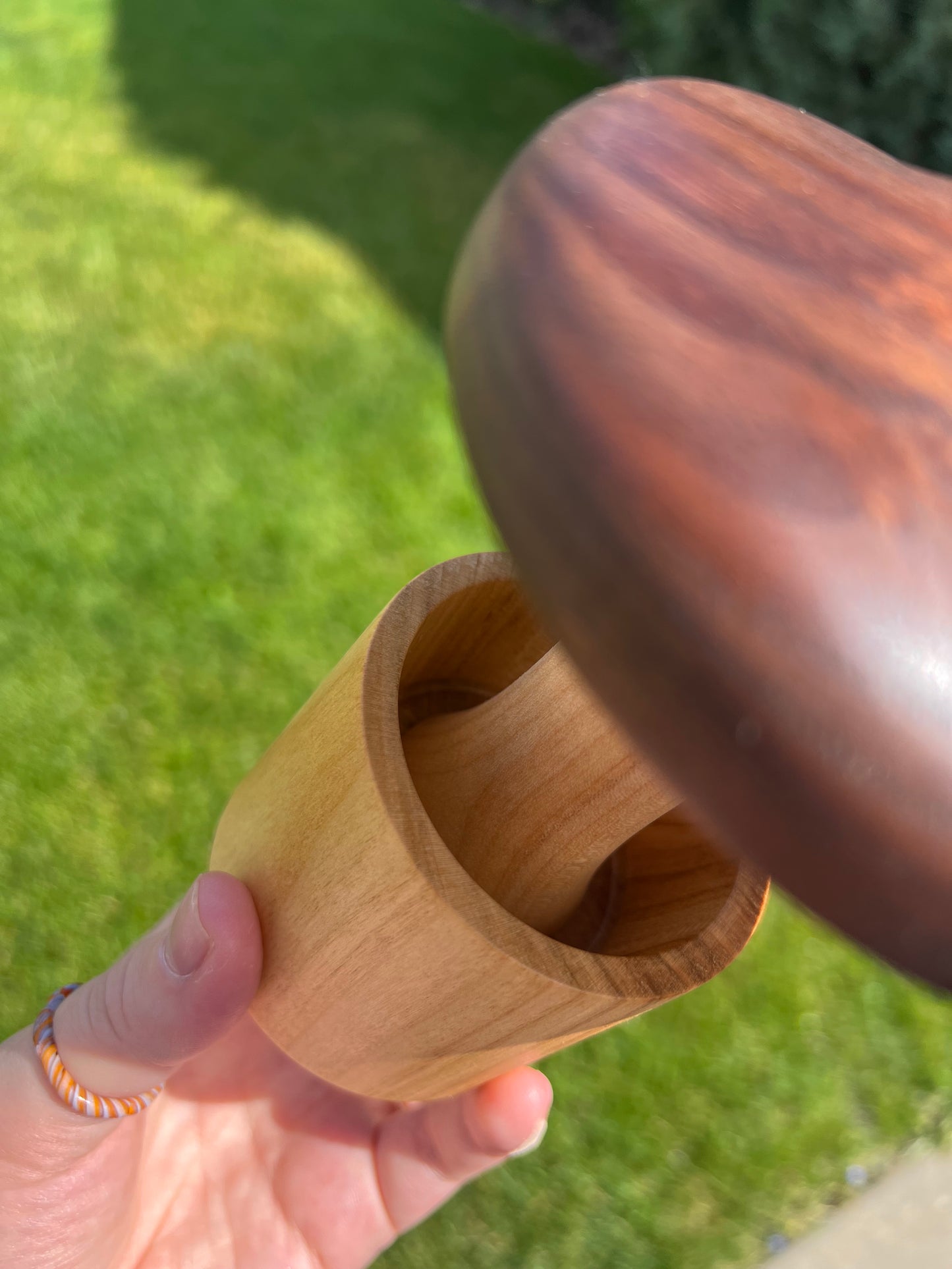 Walnut/Maple Mushroom in a Cherry Pot