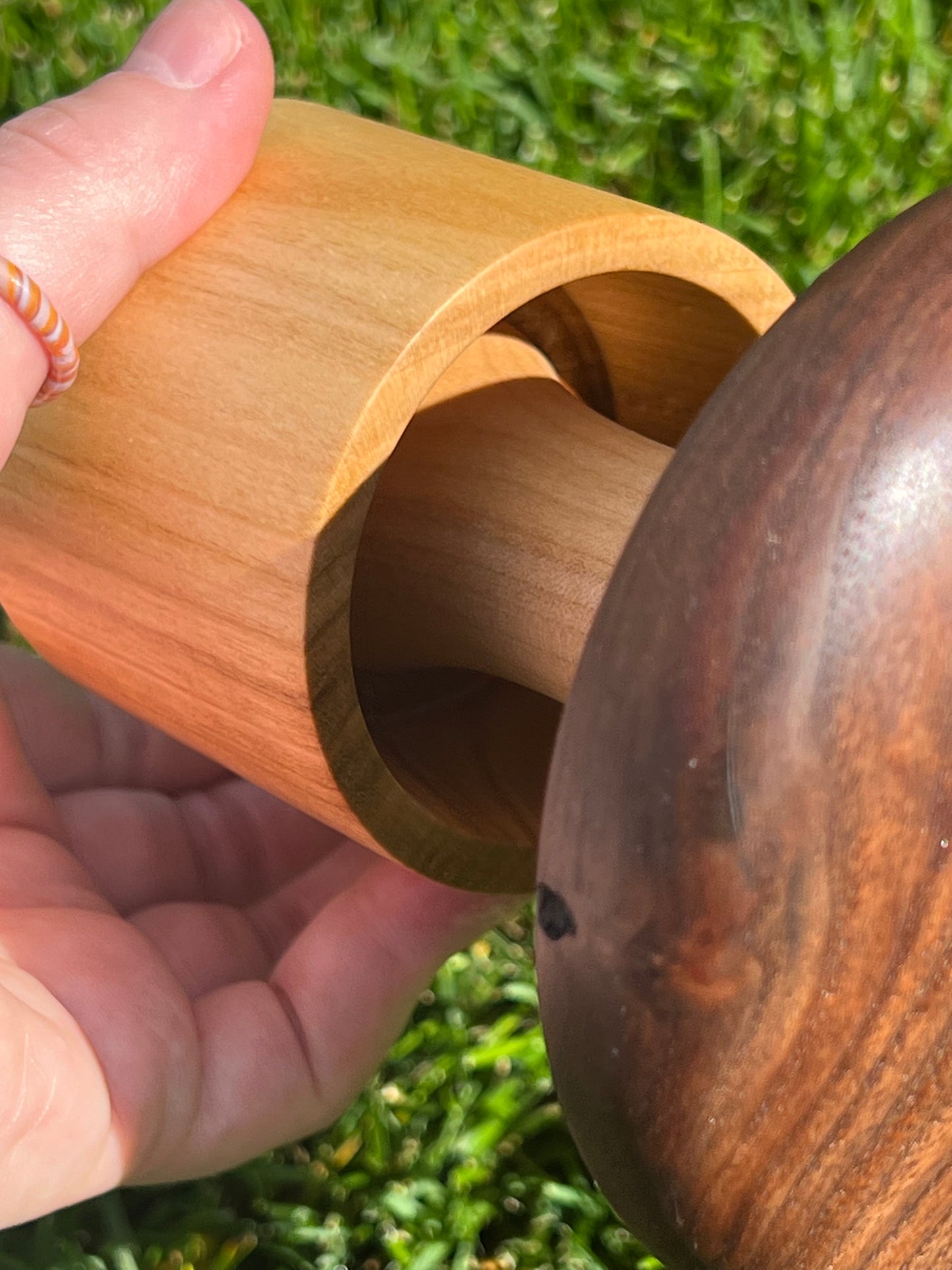 Walnut/Maple Mushroom in a Cherry Pot