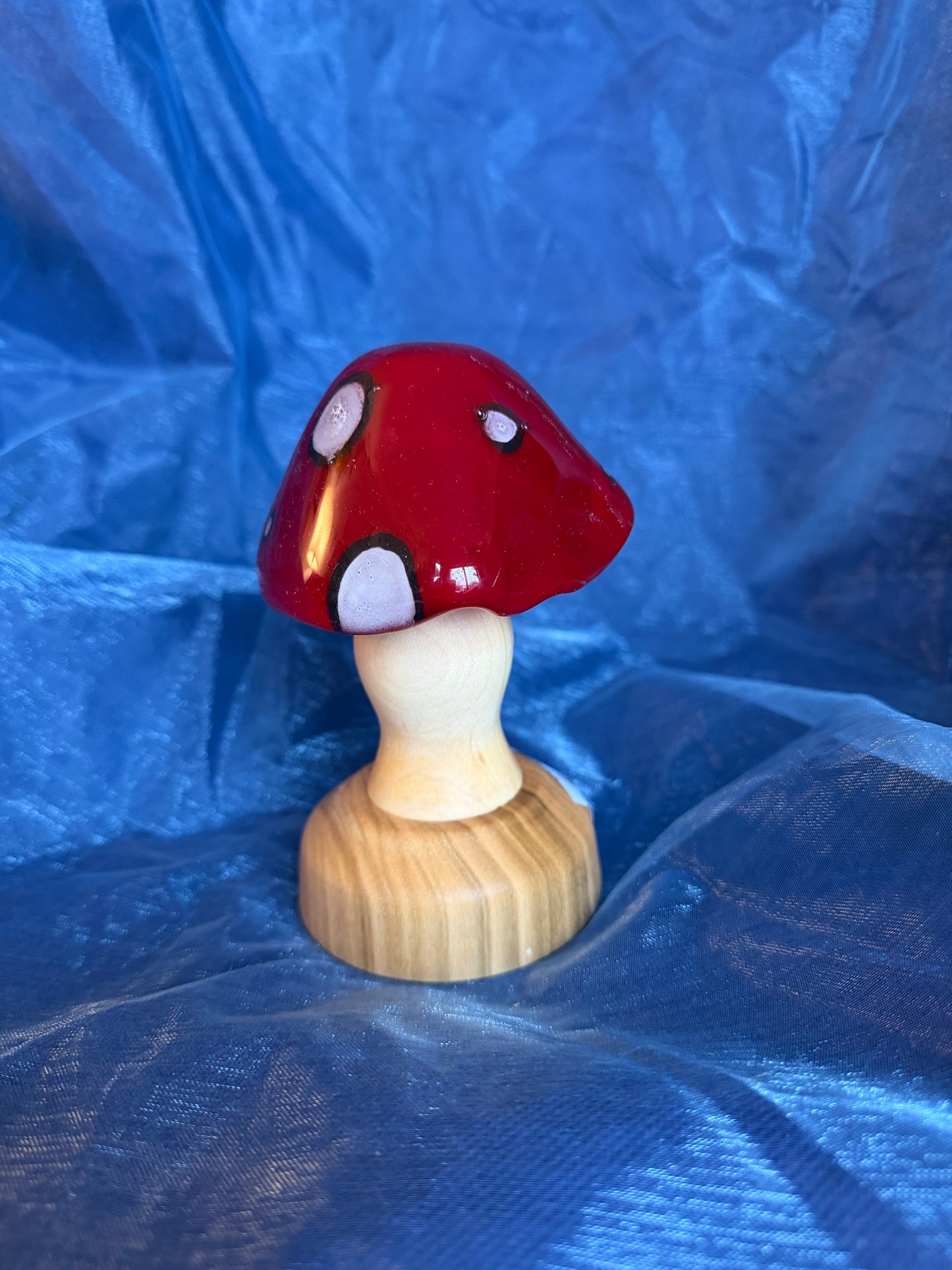 Glass and Wood Mushroom