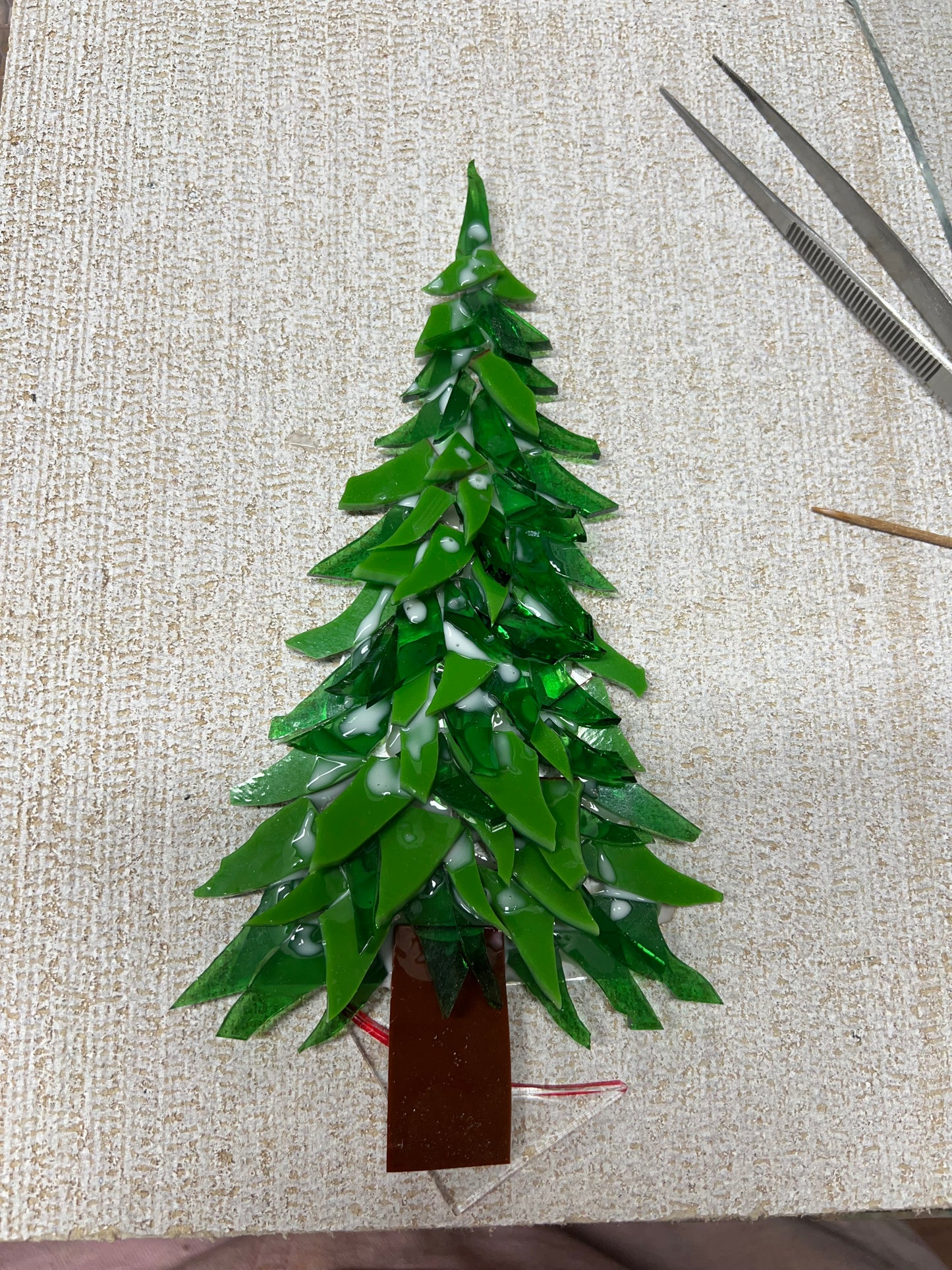 Fused Glass Christmas Tree Class @The Glassy Gardener’s Studio