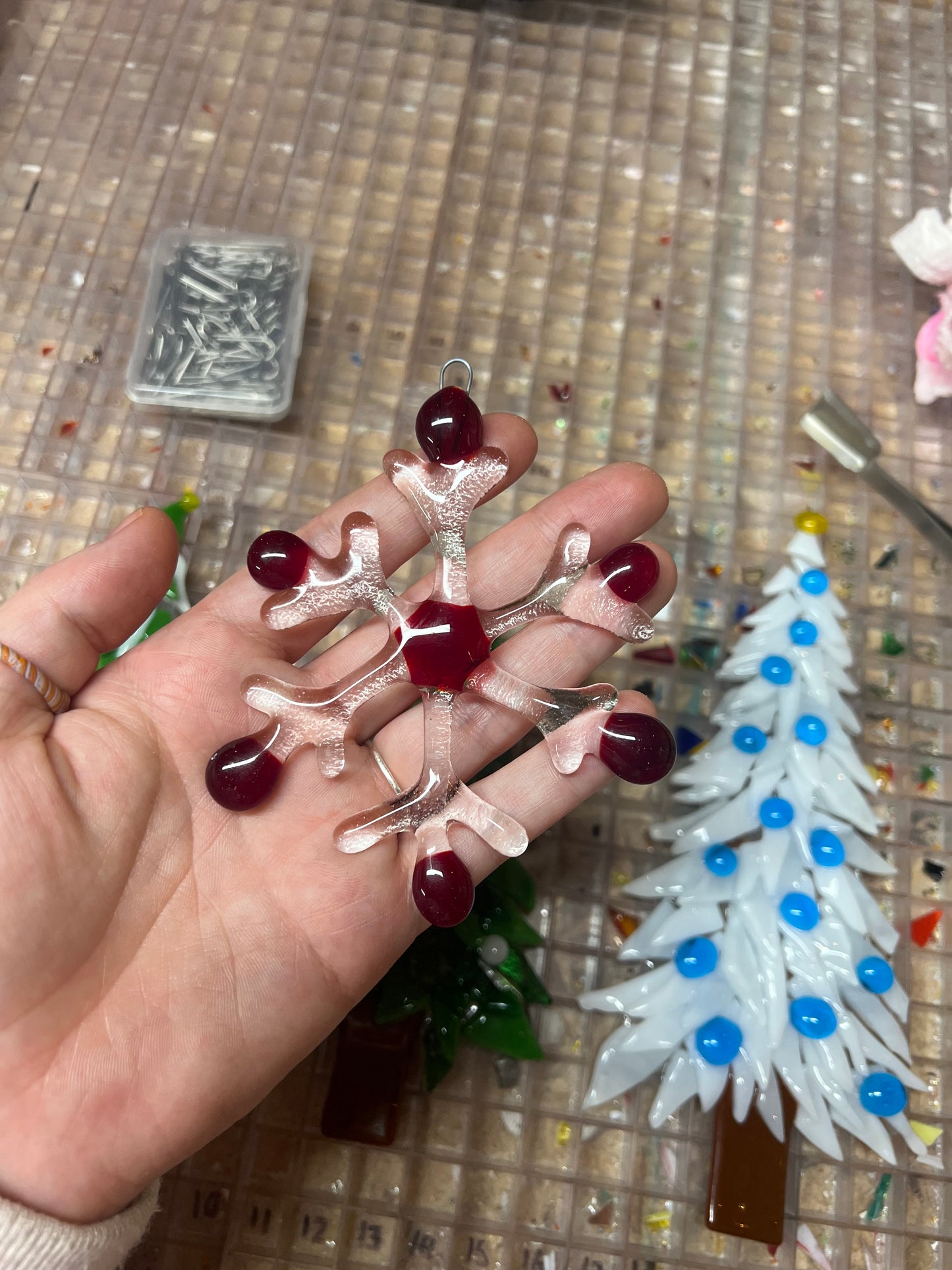 Fused Glass Snowflake Class @The Glassy Gardener’s Studio