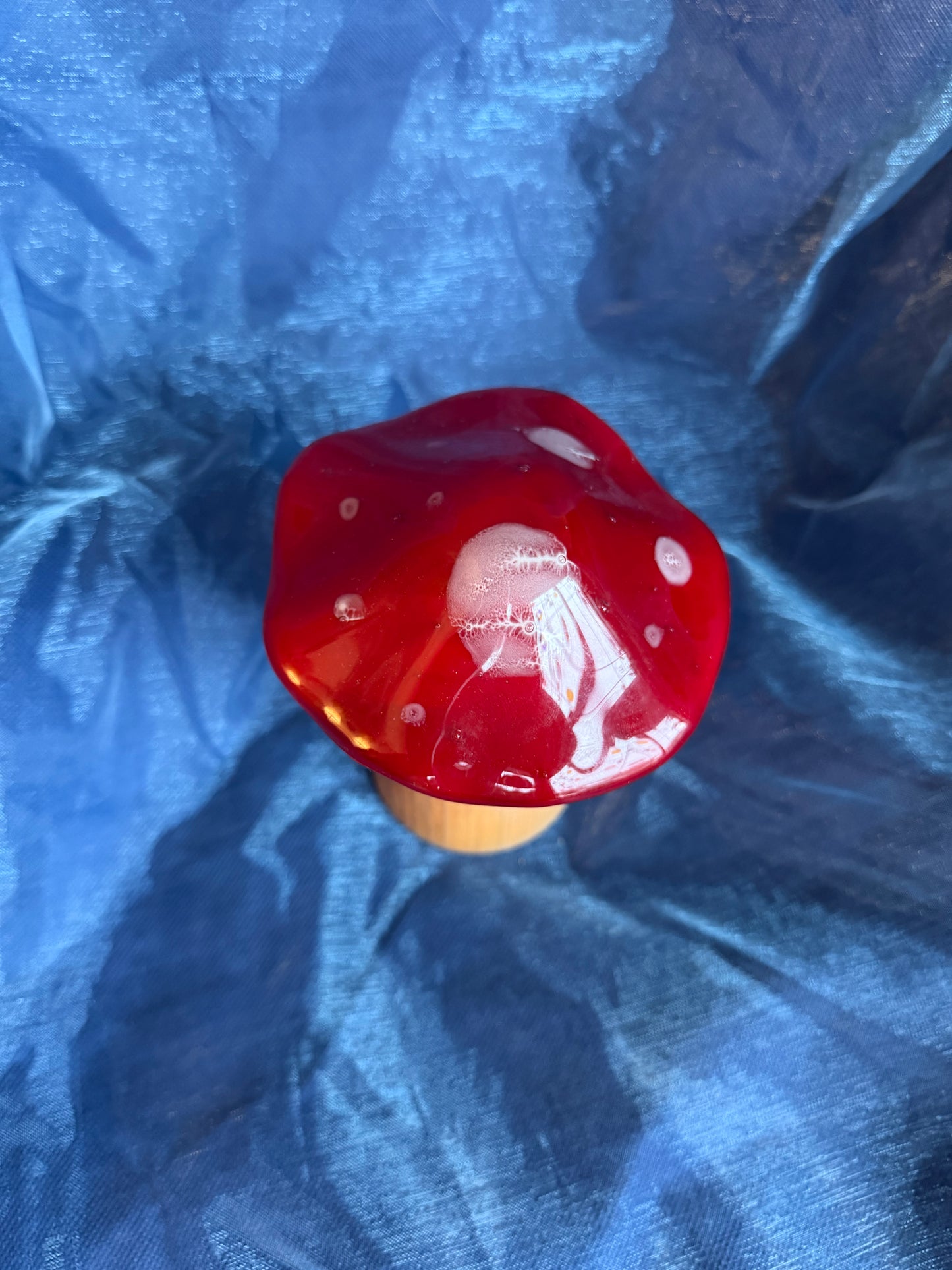 Glass and Wood Mushroom