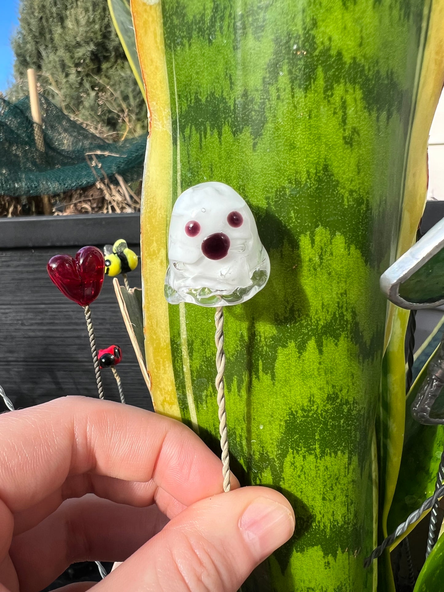 Long Lampwork Plant Stake